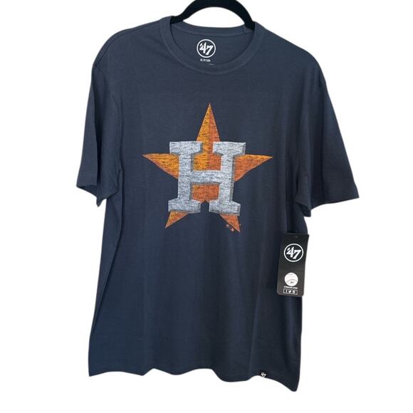 '47 Men's Houston Astros Premium Franklin T-Shirt Blue Size Small Baseball MLB - Picture 2 of 7